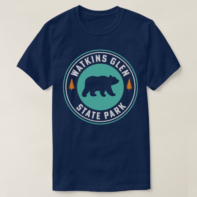 Camiseta Watkins Glen State Park New York Finger Lagos Hiki (Frente do Design)
