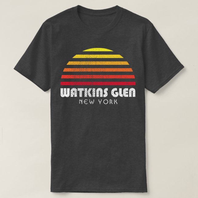 Camiseta Watkins Glen State Park New York Waterfall Gorges (Frente do Design)