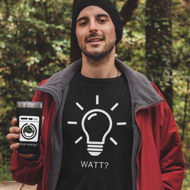 Camiseta Watt? Lightbulb Funny Pun T-Shirt (Criador carregado)
