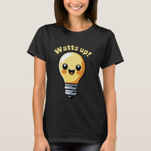 Camiseta Watts Para Cima Da Lâmpada De Eletricidade Em Lâmp