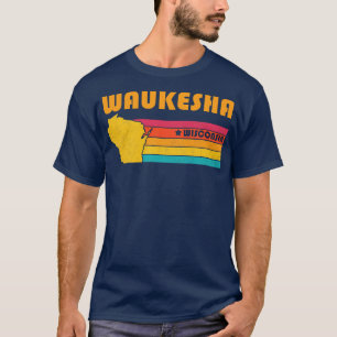 Camiseta Waukesha Wisconsin Vintage angustiou Souvenir