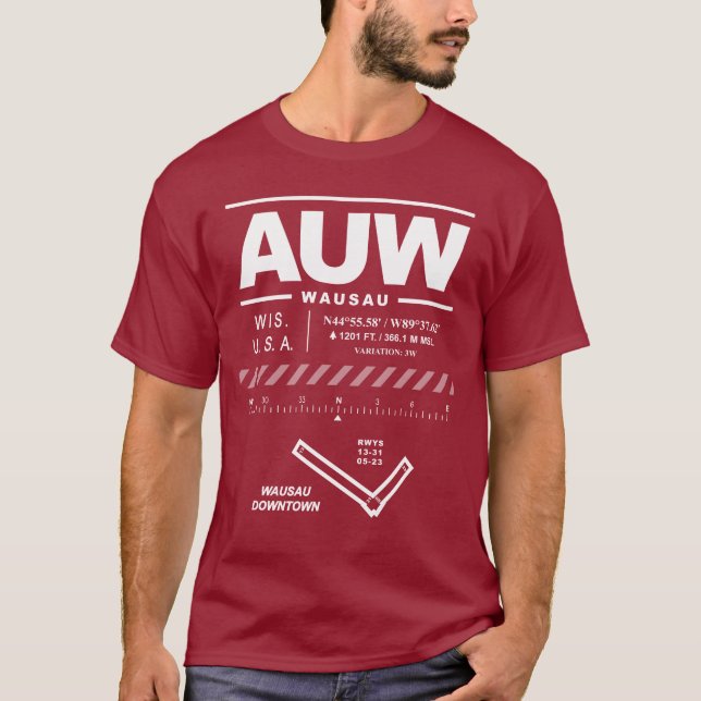 Camiseta Wausau Centro Airport AUW T-Shirt (Frente)