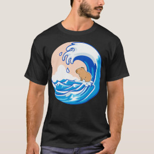 Camiseta Wave Capybara Surfing Funny Capibara Amante de os