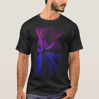 Camiseta Waves Waveform Audio Digital Design Modular Gift 1