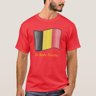 Camiseta Waving Belgium Flag De Rode Duivels T Shirt