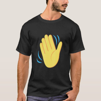 Camiseta Waving Bonito Sinal de Mão Olá Bom Dia Adeus Tchau