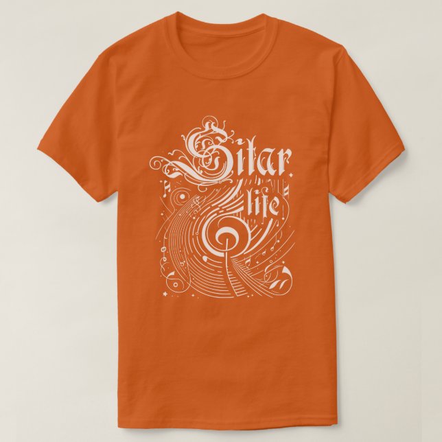 Camiseta Wavy Music Sitar Life (Frente do Design)