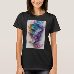 Camiseta Wavy Rainbow Pastels AI Art