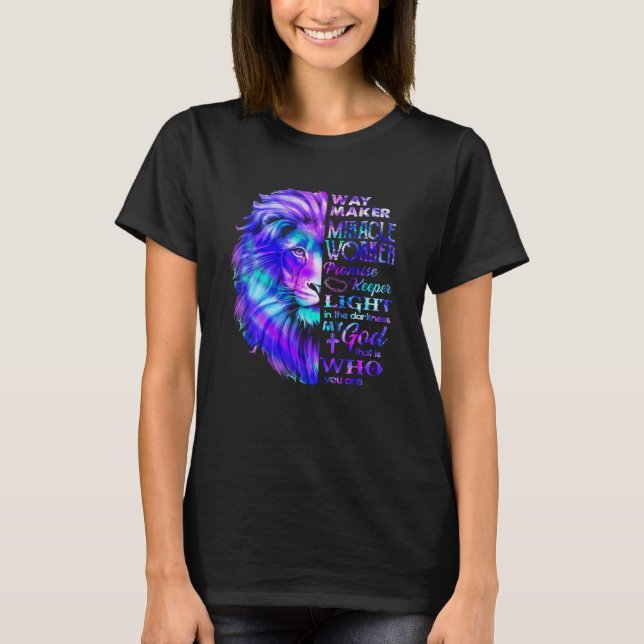 Camiseta Way Maker Miracle Worker Promise Keeper Christian (Frente)