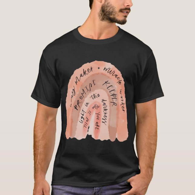 Camiseta Way Maker Miracle Worker Promise Keeper Jesus (Frente)