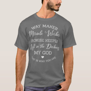 Camiseta Way Maker Miracle Worker Promise Keeper Light Em D