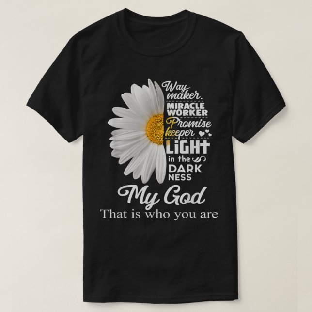 Camiseta Way Maker Miracle Worker Promise Keeper Light Jesu (Frente do Design)