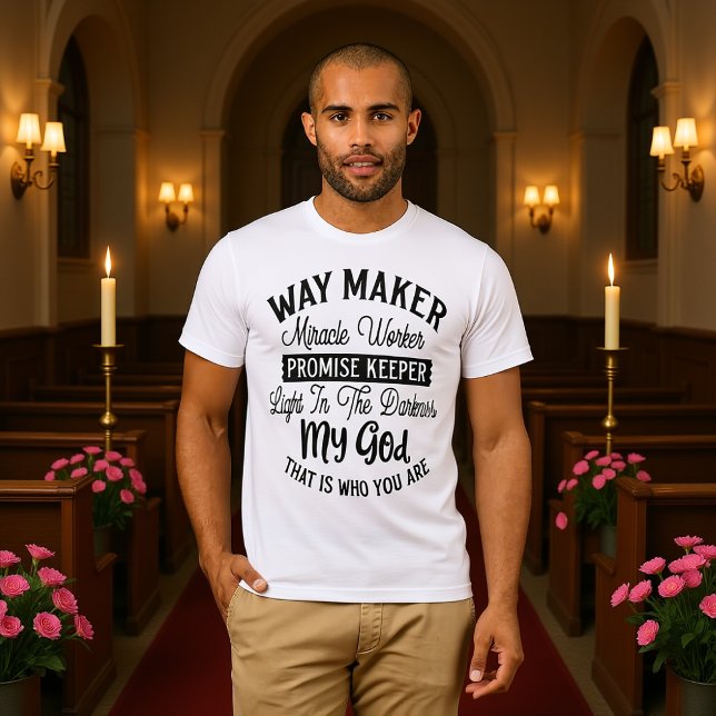 Camiseta Way Maker Promise Keeper Light Darkness Worship  (Criador carregado)