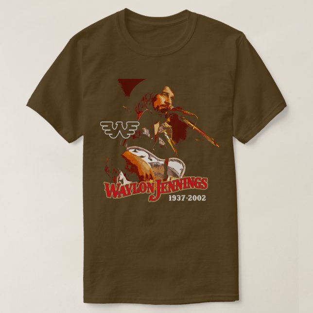 Camiseta Waylon Jennings homenagem (Frente do Design)