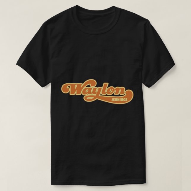 Camiseta Waylon Jennings Logotipo clássico T-Shirt (Frente do Design)
