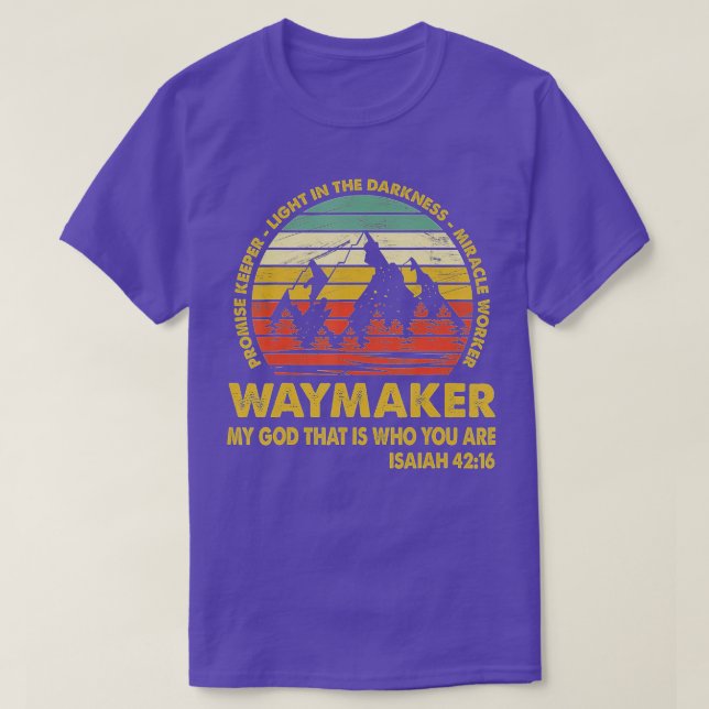 Camiseta Waymaker Miracle Worker Promise Keeper Christian L (Frente do Design)