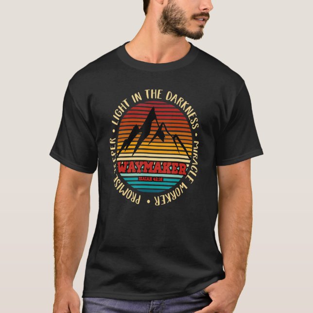 Camiseta Waymaker Promise Keeper Miracle Worker Chris tian (Frente)
