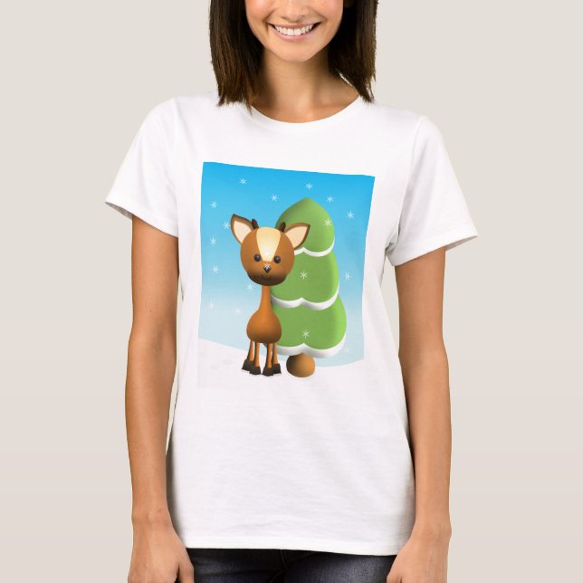 Camiseta Wayne Deer na neve (Frente)