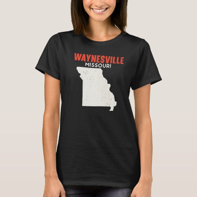 Camiseta Waynesville Missouri EUA State America Viagem Miss (Frente)