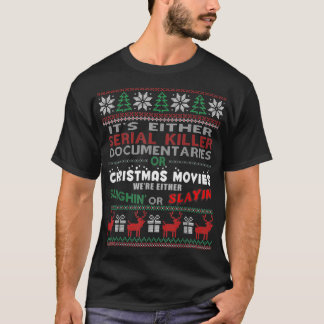 Camiseta We Either Sleighin or Slayin Ugly Christmas Sweate