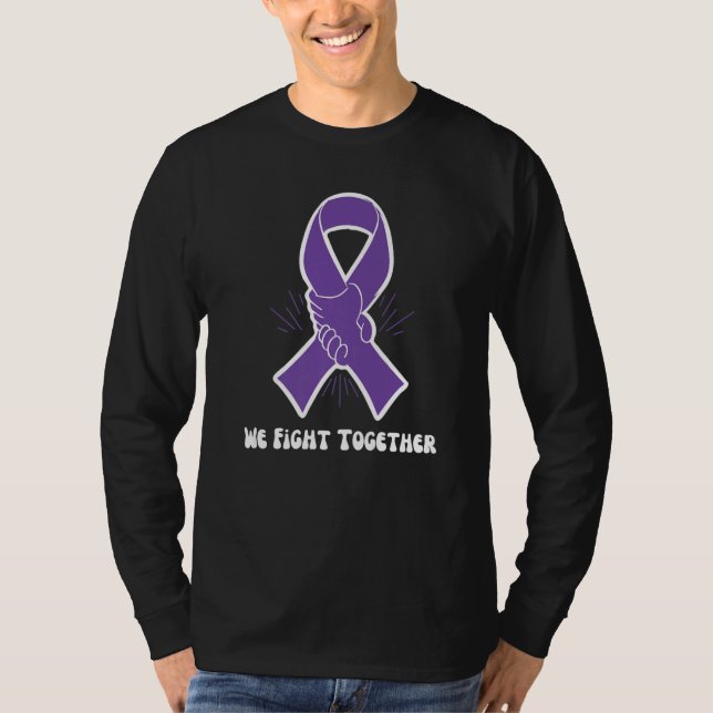 Camiseta We Fight Together Epilepsy Awareness Purple Ribbon (Frente)
