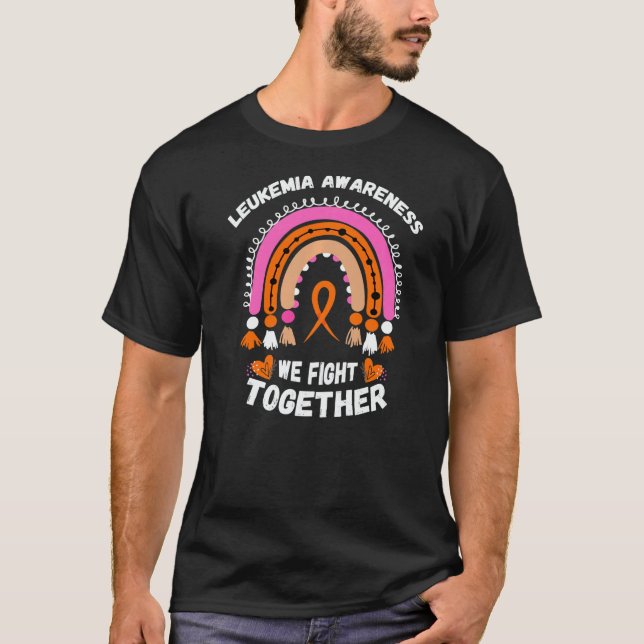 Camiseta We Fight Together Leukemia Awareness Bohemian Rain (Frente)