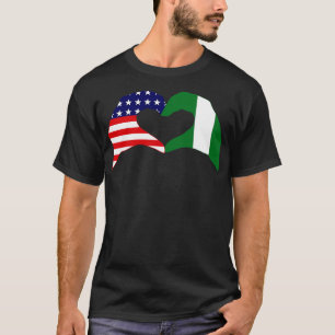 Camiseta We Heart USA Nigéria Patriot Flag Series