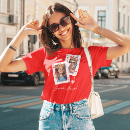 Camiseta We make a great pair custom photo valentines day