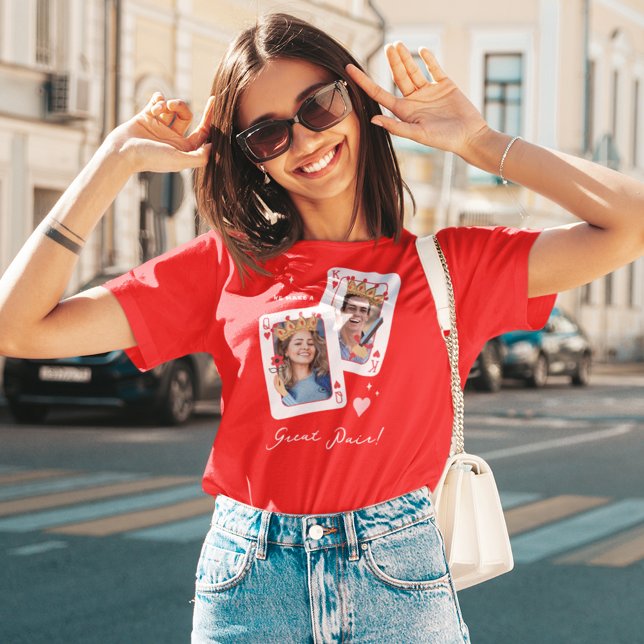 Camiseta We make a great pair custom photo valentines day (Criador carregado)