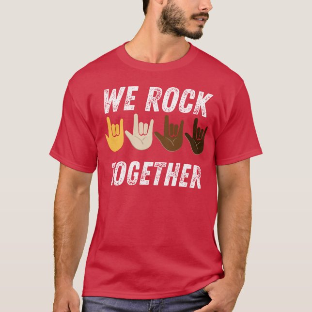 Camiseta we rock together funny (Frente)