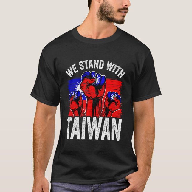 Camiseta We Stand With Taiwan Flag Republic Of China ROC Fl (Frente)