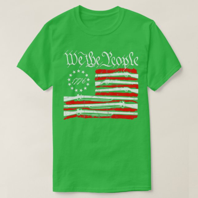 Camiseta We The Pessoas Gun Rights American Flag (2) (Frente do Design)