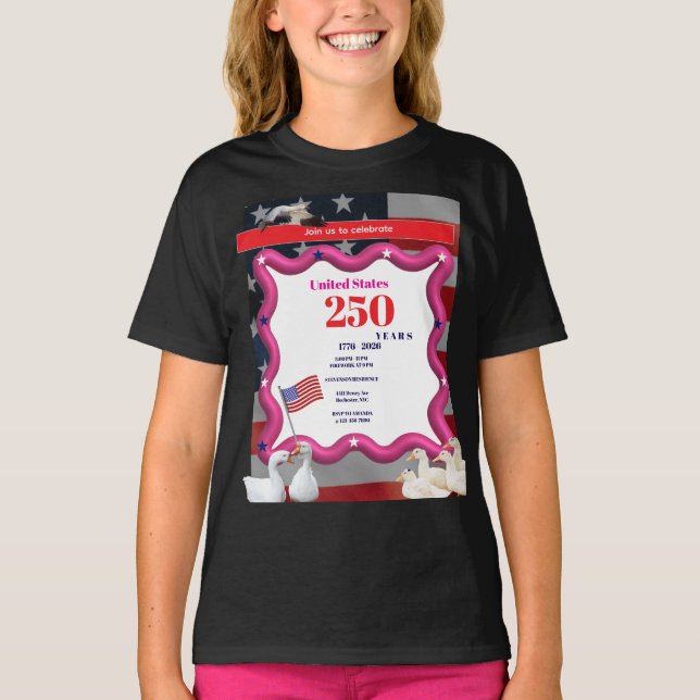 Camiseta We The Silly Geese 250th Funny Celebration (Frente)