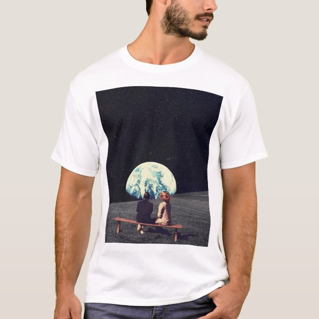 Camiseta We Used To Live There Surreal Space Collage (Frente)