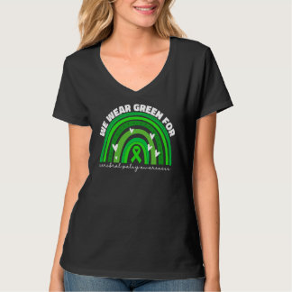 Camiseta We Wear Green For Cerebral Palsy Awareness Women C