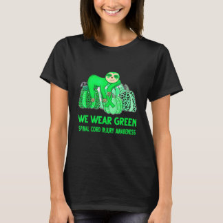 Camiseta We Wear Green Spinal Cord Injury Awareness Sloth