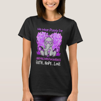 Camiseta We Wear Purple Chiari Malformation Awareness Messy
