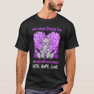 Camiseta We Wear Purple Chiari Malformation Awareness Messy