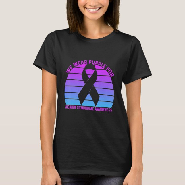 Camiseta We Wear Purple For Aicardi Syndrome Awareness 1 (Frente)