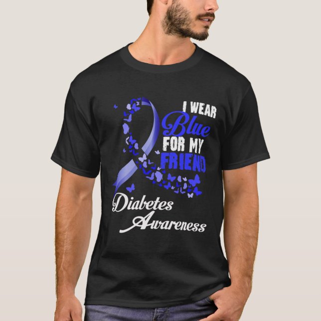 Camiseta Wear Blue For My Friend T1d Diabetes Awareness Blu (Frente)