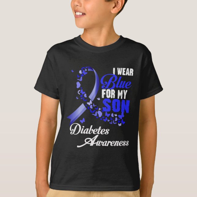Camiseta Wear Blue For My Son T1d Diabetes Awareness Blue R (Frente)