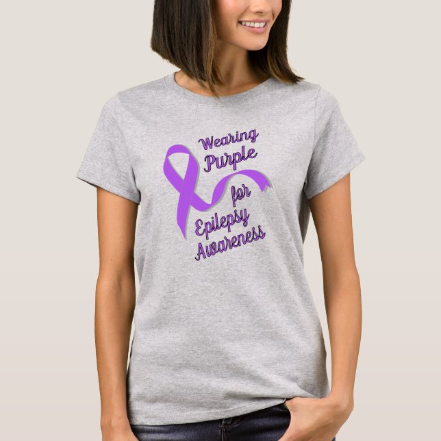 Camiseta Wearing Purple for Epilepsy Awareness (Frente)