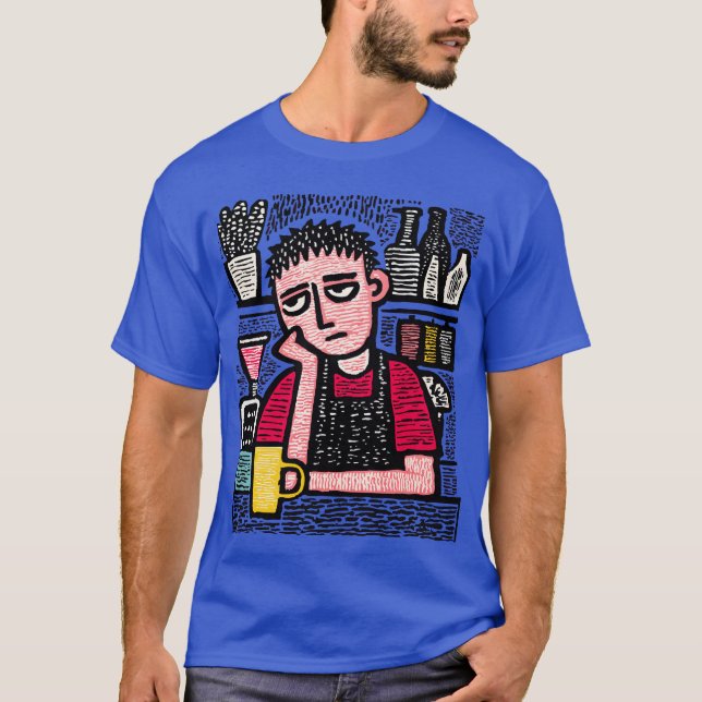 Camiseta Weary Barista at Dusk friend (Frente)