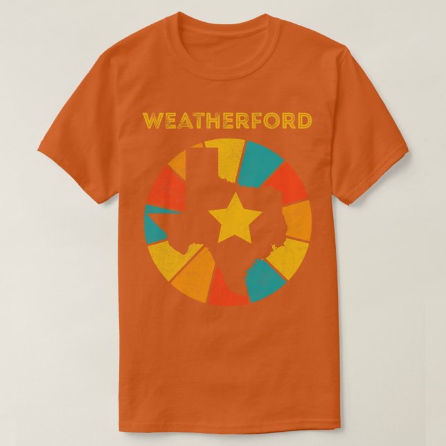 Camiseta Weatherford Texas Vintage angustiou Souvenir 1 (Frente do Design)