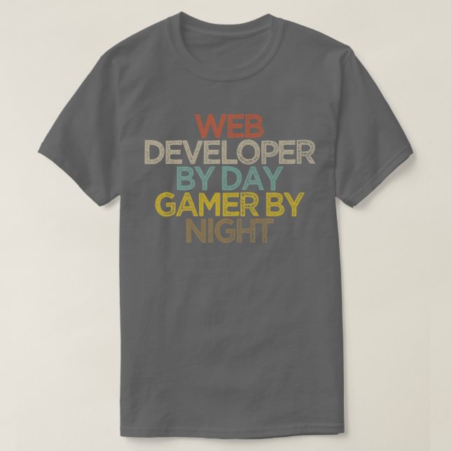 Camiseta Web Developer By Day Gamer By Night1378 (Frente do Design)
