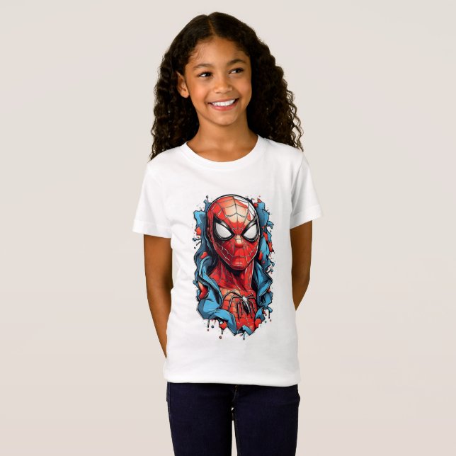 Camiseta Web Hero Burst – Estilo Cômico (Frente Completa)