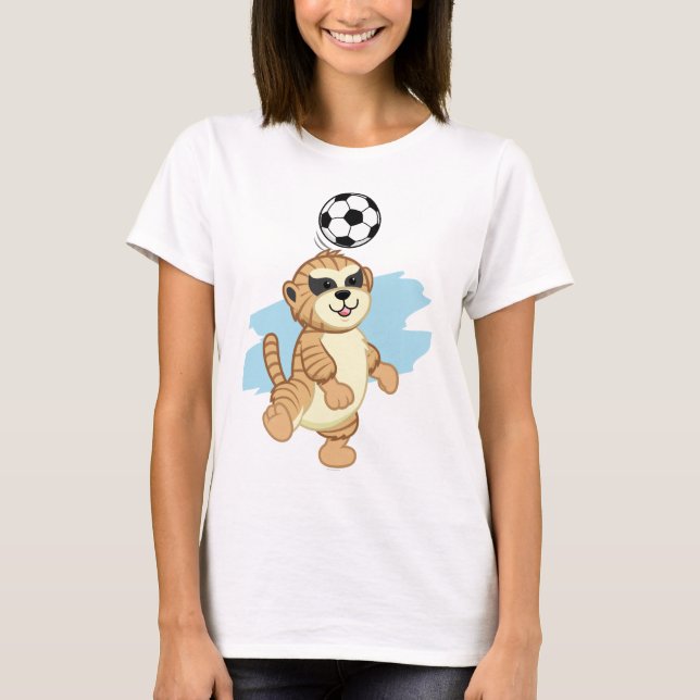 Camiseta Webkinz | Meerkat que joga o futebol (Frente)