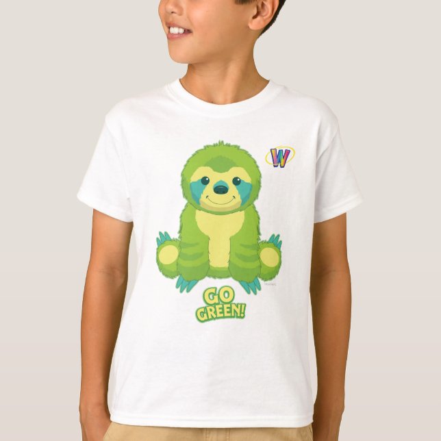 Camiseta Webkinz vai teste padrão verde (Frente)