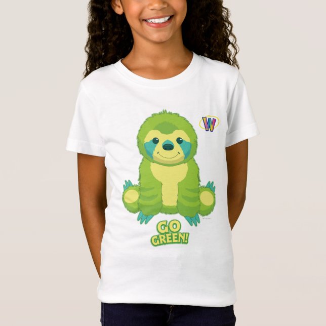 Camiseta Webkinz vai teste padrão verde (Frente)