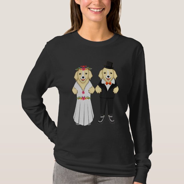 Camiseta Wedding Day Married Dog Animal Dog Breeder (Frente)